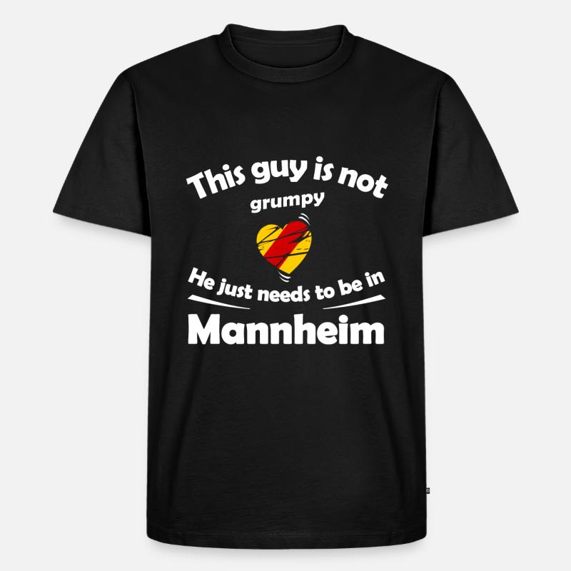 Daheim in Mannheim - Männer Premium Bio T-Shirt - Schwarz