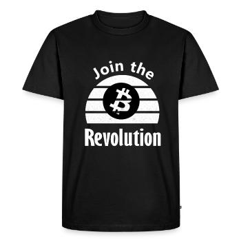 The revolution of cryptos - Men's Premium Organic T-Shirt - black - Front - Nico (187cm)