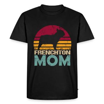 Frenchton Dog Mom Mom Mistress Vintage - Men's Premium Organic T-Shirt - black - Front - Nico (187cm)
