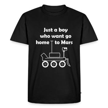 À la maison sur Mars - T-shirt Premium bio Homme - noir - Devant - Nico (187cm)