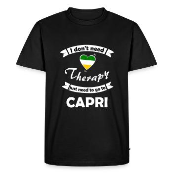 Holidays in Capri Italy - Men's Premium Organic T-Shirt - black - Front - Nico (187cm)