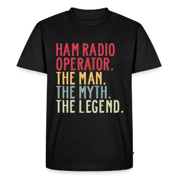 Ham Radio Operator Dad Amateur Radio Amateur Radio Operator - Men's Premium Organic T-Shirt - black - Front - Nico (187cm)