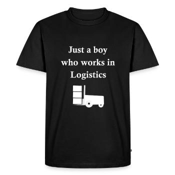 Les caristes en action - T-shirt Premium bio Homme - noir - Devant - Nico (187cm)