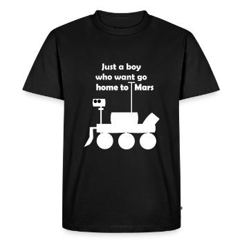 Le voyage amusant vers Mars - T-shirt Premium bio Homme - noir - Devant - Nico (187cm)