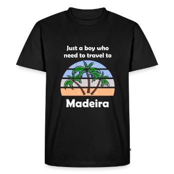 The boy from Madeira - Men's Premium Organic T-Shirt - black - Front - Nico (187cm)