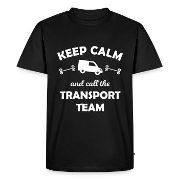 Forwarding and delivery - Men's Premium Organic T-Shirt - black - Front - Nico (187cm)