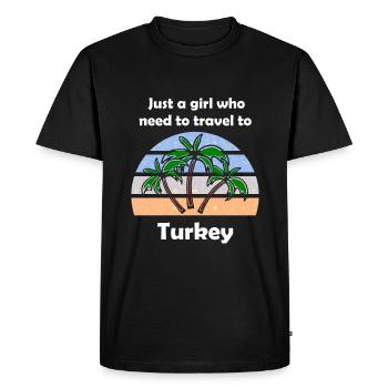 Tourist in Turkey - Men's Premium Organic T-Shirt - black - Front - Nico (187cm)