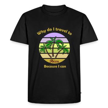 Vacances aux îles Baléares - T-shirt Premium bio Homme - noir - Devant - Nico (187cm)
