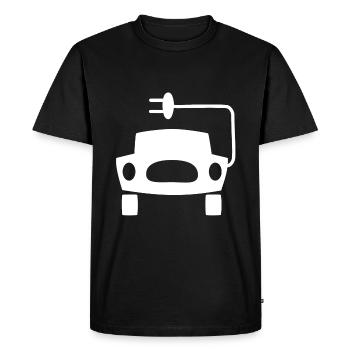Les voitures électriques - T-shirt Premium bio Homme - noir - Devant - Nico (187cm)