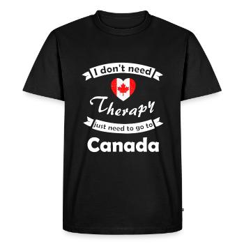 Le tourisme canadien - T-shirt Premium bio Homme - noir - Devant - Nico (187cm)