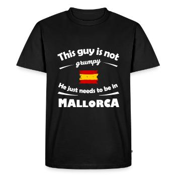 Touriste à Majorque - T-shirt Premium bio Homme - noir - Devant - Nico (187cm)