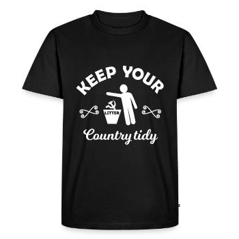 The polluters - Men's Premium Organic T-Shirt - black - Front - Nico (187cm)