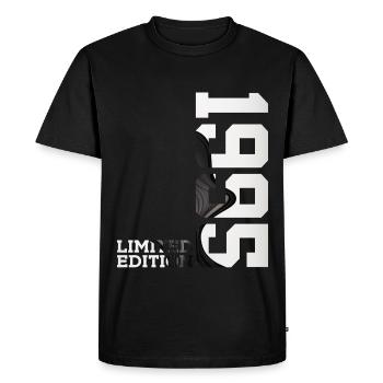 ÉDITION LIMITÉE 31E ANNIVERSAIRE 1995 - T-shirt Premium bio Homme - noir - Devant - Nico (187cm)