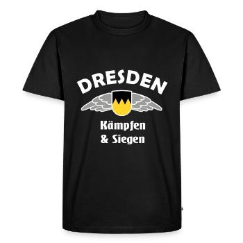 Dresden in the east - Men's Premium Organic T-Shirt - black - Front - Nico (187cm)