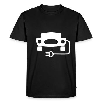 Les voitures électriques - T-shirt Premium bio Homme - noir - Devant - Nico (187cm)