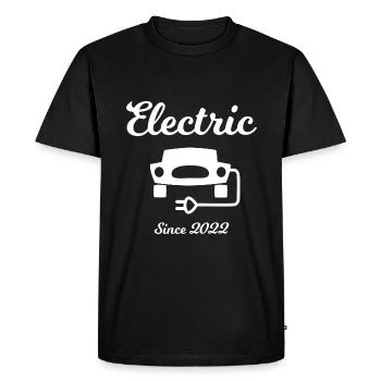 Electric since 2022 - Men's Premium Organic T-Shirt - black - Front - Nico (187cm)