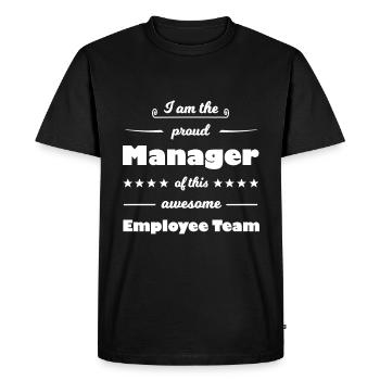 Le drôle de manager - T-shirt Premium bio Homme - noir - Devant - Nico (187cm)