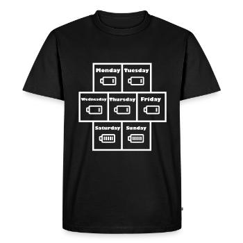 The week state of charge - Men's Premium Organic T-Shirt - black - Front - Nico (187cm)
