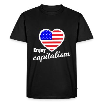 Les capitalistes américains - T-shirt Premium bio Homme - noir - Devant - Nico (187cm)