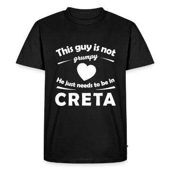 Le voyage en Crète - T-shirt Premium bio Homme - noir - Devant - Nico (187cm)
