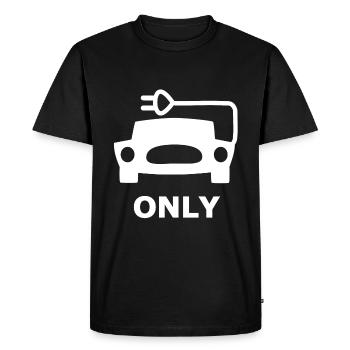 Parking pour voitures électriques - T-shirt Premium bio Homme - noir - Devant - Nico (187cm)