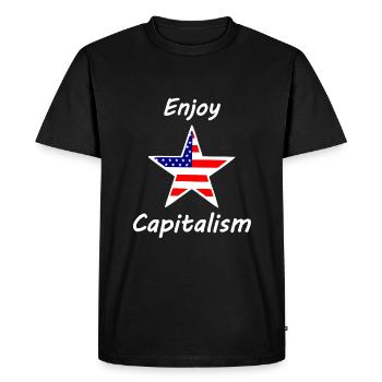 Profitez du capitalisme - T-shirt Premium bio Homme - noir - Devant - Nico (187cm)