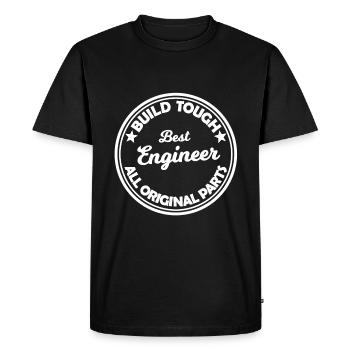 Ingénieur cool - T-shirt Premium bio Homme - noir - Devant - Nico (187cm)