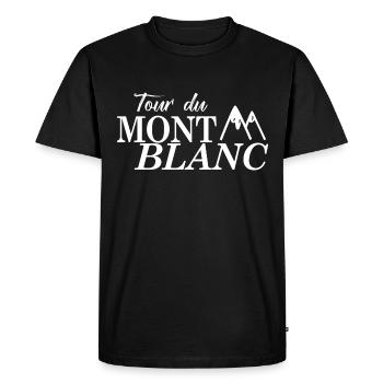 GR TMB randonnée tour du Mont Blanc Randonneur - T-shirt Premium bio Homme - noir - Devant - Nico (187cm)