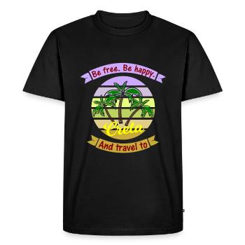 Les vacances en Crète - T-shirt Premium bio Homme - noir - Devant - Nico (187cm)