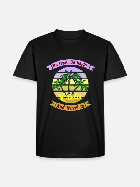 Der Kreta Urlaub - Männer Premium Bio T-Shirt - Schwarz