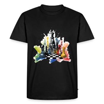 Chess composition n°4 - Men's Premium Organic T-Shirt - black - Front - Nico (187cm)