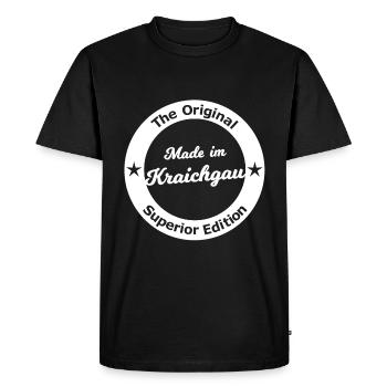 Fabriqué dans le Kraichgau - T-shirt Premium bio Homme - noir - Devant - Nico (187cm)