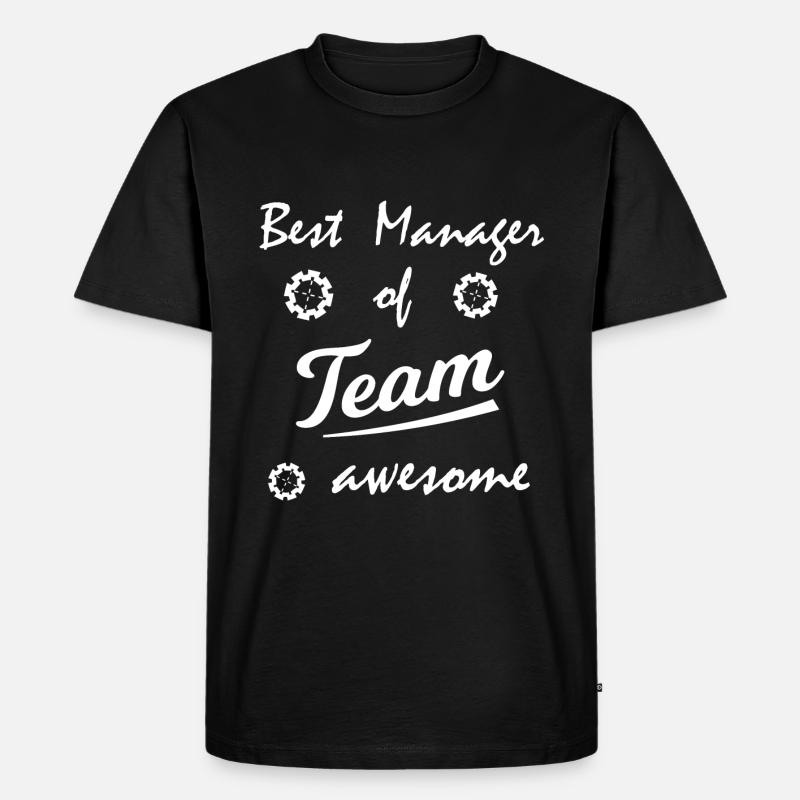 Der Team Manager - Männer Premium Bio T-Shirt - Schwarz