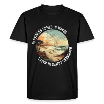 Surfer Surf - Men's Premium Organic T-Shirt - black - Front - Nico (187cm)