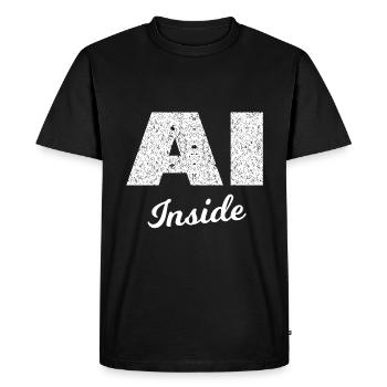 Funny, clever and smart - Men's Premium Organic T-Shirt - black - Front - Nico (187cm)