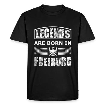 Les légendes de Fribourg - T-shirt Premium bio Homme - noir - Devant - Nico (187cm)
