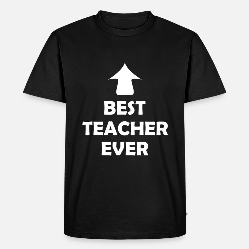 Der beste Klassenlehrer - Männer Premium Bio T-Shirt - Schwarz