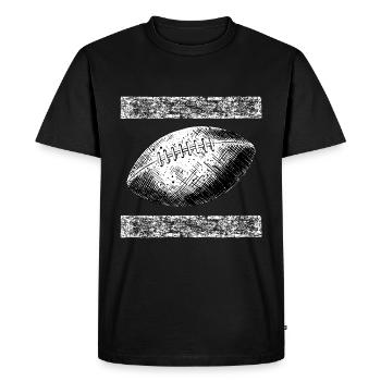 American Football Pigskin USA Sports - Men's Premium Organic T-Shirt - black - Front - Nico (187cm)