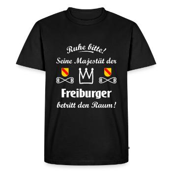 La Majesté de Fribourg - T-shirt Premium bio Homme - noir - Devant - Nico (187cm)
