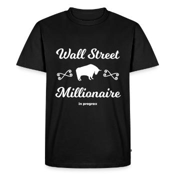 The Wall Street Millionaire - Men's Premium Organic T-Shirt - black - Front - Nico (187cm)