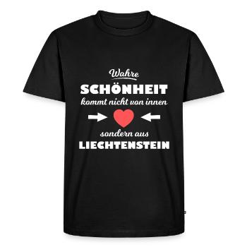 The beauty of Liechtenstein - Men's Premium Organic T-Shirt - black - Front - Nico (187cm)