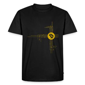La révolution financière Bitcoin - T-shirt Premium bio Homme - noir - Devant - Nico (187cm)
