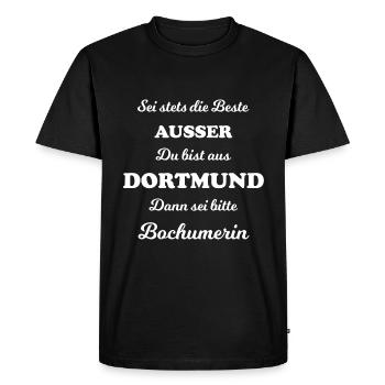 À l’aise dans la région amusante de la Ruhr - T-shirt Premium bio Homme - noir - Devant - Nico (187cm)