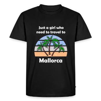 Vacances à Majorque - T-shirt Premium bio Homme - noir - Devant - Nico (187cm)