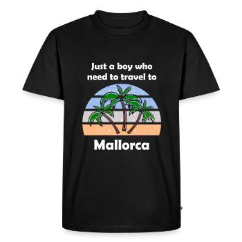 Vacances sur l’île de Majorque - T-shirt Premium bio Homme - noir - Devant - Nico (187cm)