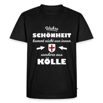 At home in Kölle - Men's Premium Organic T-Shirt - black - Front - Nico (187cm)