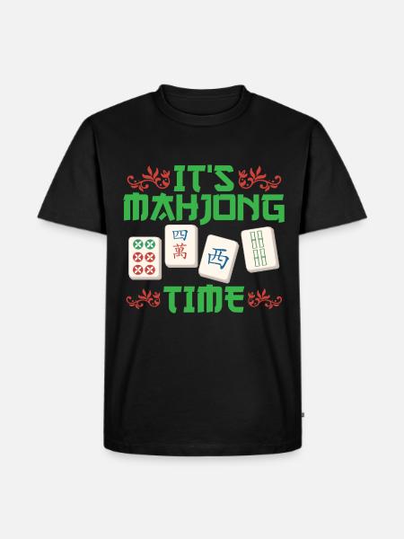 Gift for Mahjong Fans - Men's Premium Organic T-Shirt - black