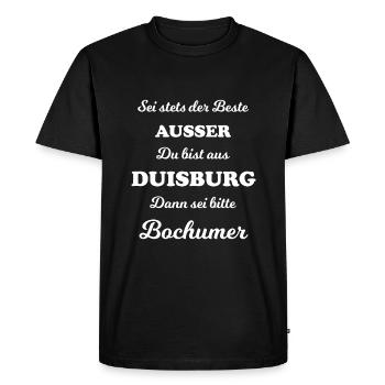 The people of Bochum in the Ruhr area - Men's Premium Organic T-Shirt - black - Front - Nico (187cm)