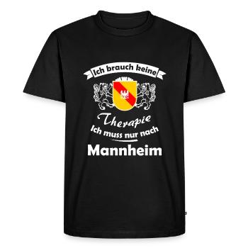 The home in Mannheim - Men's Premium Organic T-Shirt - black - Front - Nico (187cm)