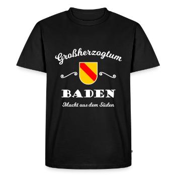 Drôles de dictons badennois Badnerland - T-shirt Premium bio Homme - noir - Devant - Nico (187cm)